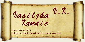 Vasiljka Kandić vizit kartica